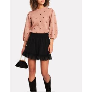 INTERMIX Rena Swiss Dot‎ Silk Skirt